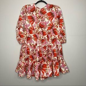 ZARA Floral tiered dress